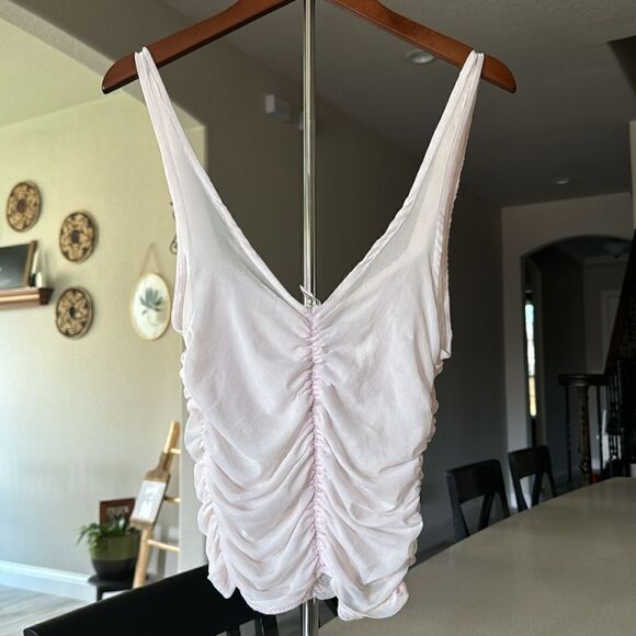 NWOT Free People All I Think About Brami Mesh Pink Tank Sleeveless Intimately S - Picture 4 of 14